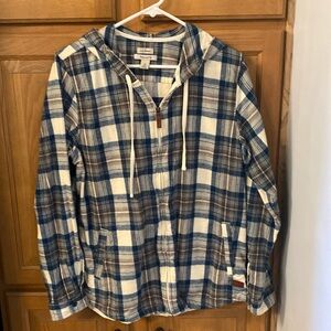 Ll bean zip up flannel